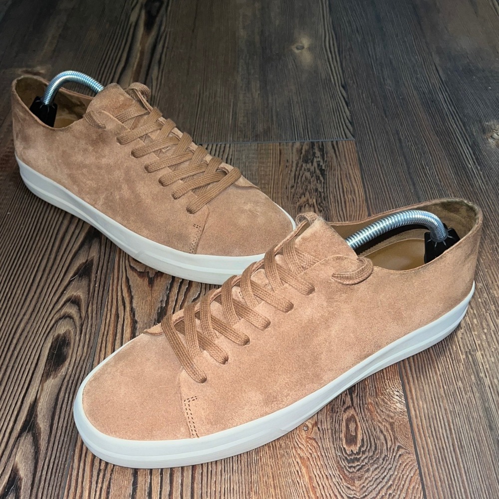 Vince Men's Suede Low Top Sneakers Tan Brown 902607 US 10.5M EUR 44.5
